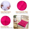4Pcs Chair Cushion Pads Pillow Soft Tie On Square Sitting Mats For Home Office Car Sitting Travel(Standard) - 4 of 4