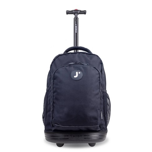 Leather rolling online backpack