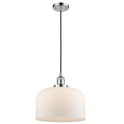Bell - 1 Light Cord Hung Mini Pendant In Industrial Style-8 Inches Tall and 12 Inches Wide