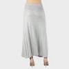 24seven Comfort Aapparel Maternity Solid Color Elastic Waist Maxi Skirt - 3 of 4