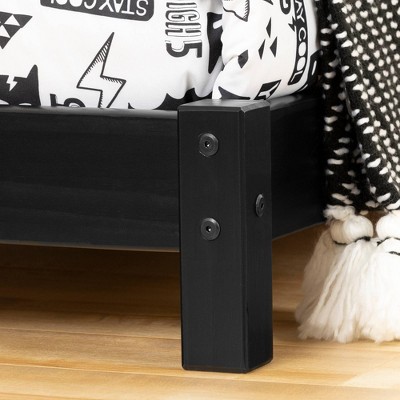 Whimsical Sweedi Twin House Frame Bed in Matte Black