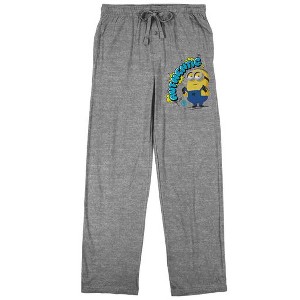 Minions Dave The Minion Adult Athletic Heather Sleep Pajama Pants - 1 of 3