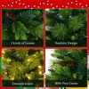 Resenkos 6FT Grass Green Christmas Tree, Large Branches Pine Tree, Pre-Lit Set with Tree & Garland & Wreath - 3 of 4