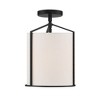 Crystorama Lighting Carlyn 1 - Light Flush Mount in  Black - 3 of 3