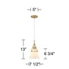Possini Euro Design Casmere Gold Mini Pendant Light 7 1/2" Wide Modern White Glass Cone Shade for Dining Room House Foyer Kitchen Island Entryway Home - 4 of 4