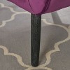 Fuchsia Velvet Wingback Accent Chair: Tufted, with Decorative Pillow, Ideal for Cozy Corners - 3 of 4