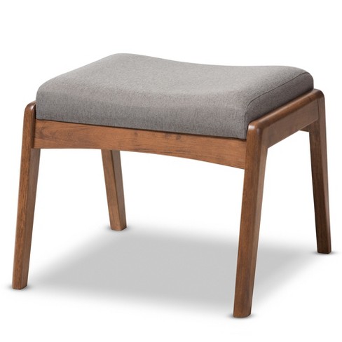 Roxy Mid Century Modern Wood Finish And Fabric Upholstered