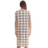 Just Love Womens Nightgown - Short Sleeve Henley Oversized Sleepwear Gown - 3 of 3