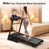 3.5HP Foldable Electric Treadmill for Home with Auto Incline, Shock Absorption, Pulse Sensor, Bluetooth Speaker & FITSHOW App - 2 of 4