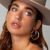 42 Pairs Gold Hoop Earrings Set - Chunky Pearl Statement Hoops for Women, Hypoallergenic Mixed Sizes Multipack for Party & Birthday Gift - 4 of 4