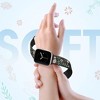 HTUTWOO Floral Band Compatible with Apple Watch Bands 38/40/41/42mm, Flower Engraved Silicone Inlay Dressy Strap for iWatch Series Ultra - 4 of 4