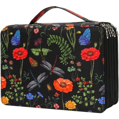 Paaaawaters Colored Pencil Case - 200 Slots Pencil Holder with Zipper Closure Twill Fabric Large Capacity Pencil Case