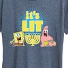 Women's - SpongeBob SquarePants - It's Lit Hanukkah Short Sleeve Graphic T-Shirt - 2 of 4