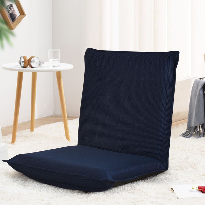Tangkula Adjustable Floor Chair Cushioned Lounger Recliner w/ 6-Position Comfortable Back Support & Thick Padded Lazy Sofa Floor Seat Navy, 2 of 11