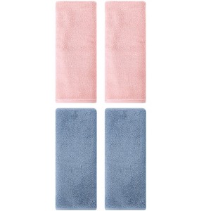 REGALWOVEN Solid Cotton Soft Absorbent Bath Hand Towels 4 Pack - 1 of 4