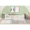 Kumasinova Twin Size Montessori Floor Bed for Kids,Natural Pine Wood Toddler Bed Frame with Slats,Guardrail&Gate,200lbs Max,Formaldehyde-free - 2 of 4