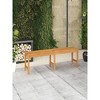 Patio Bench 70.9" Solid Teak Wood - 2 of 4