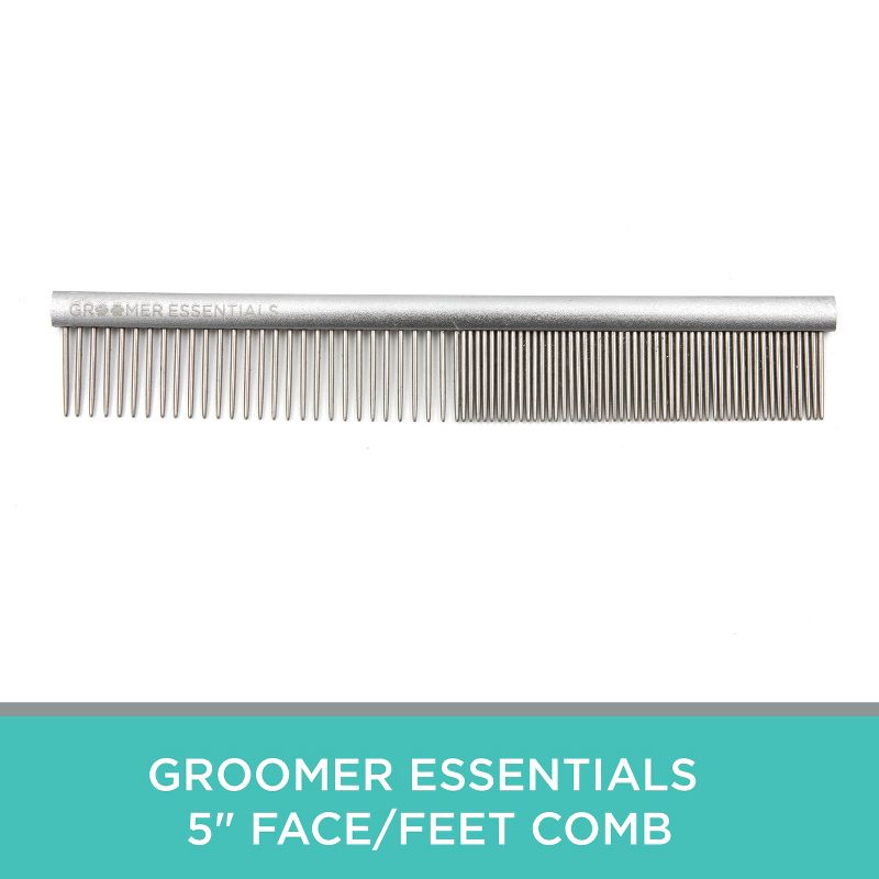 Groomer Essentials 5" Face/Feet Comb - Finishing and Fluffing Comb, 5 of 11