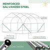 NicBex 11.5'x10'x6.5' Walk-in Tunnel Greenhouse with Roll-up Windows and Zippered Door, PE Cover for Growing Flowers, Vegetables, Saplings, White - 4 of 4
