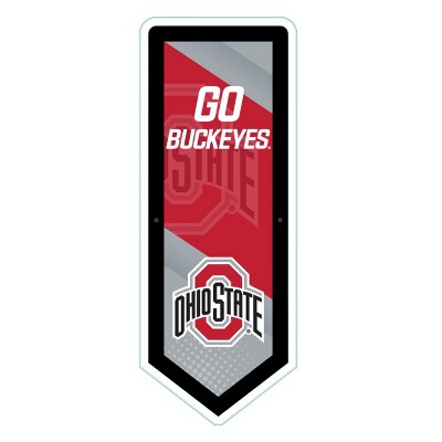 Evergreen Ultra-Thin Glazelight LED Wall Decor, Pennant, Ohio State University- 9 x 23 Inches Made In USA