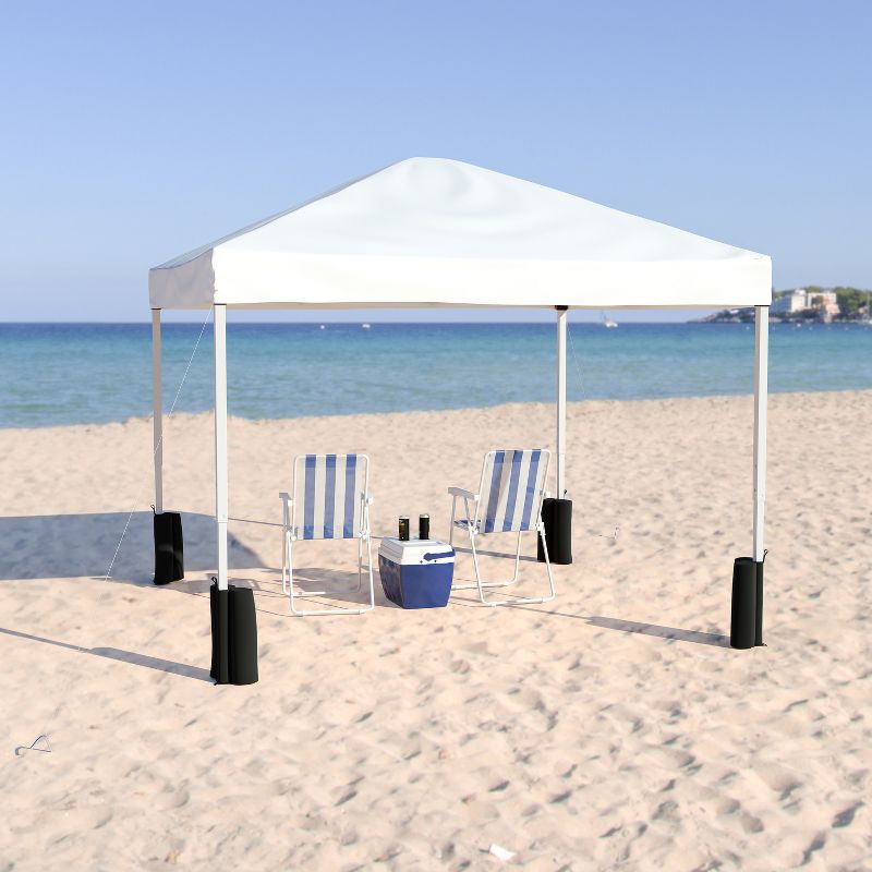Emma and Oliver 10'x10'  Weather Resistant, UV Coated Pop Up Canopy Tent with Sandbags and Wheeled Case, 3 of 12