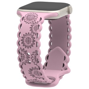 HTUTWOO Apple Watch Band Sunflower Engraved Band 38mm 40mm 41mm,Lace Hollow-out Strap for iWatch Series 9 8 6 5 4 3 2 1 Ultra - 1 of 4