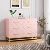 Dresser for Bedroom with 6 Drawer Double Dressers, Modern Wooden Dresser Chest - 2 of 4