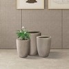 Rosemead Home & Garden 3pc Concrete Outdoor Planter Pots Beige - 3 of 4