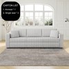 Okak 106.3" Modular Corduroy Sofa Bed Convertible Soft Sleeper Couch Futon with Storage Space 3 seater for Living Room Bedroom, Light Gray - 3 of 4