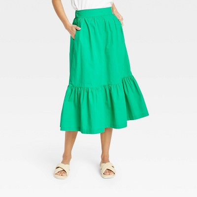 women's a line midi skirts