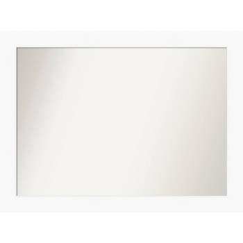 44" x 33" Non-Beveled Cabinet White Wall Mirror - Amanti Art