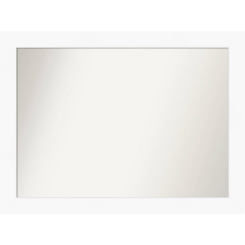 44&#34; x 33&#34; Non-Beveled Cabinet White Wall Mirror - Amanti Art, 1 of 11
