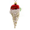 ENESCO 5.75 In Bearded Santa Ornament Glittered Christmas Tree Ornaments - 2 of 2