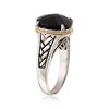 Ross-Simons Oval Black Onyx Braid Ring in Sterling Silver and 14kt Yellow Gold - 3 of 4