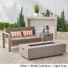 GDFStudio Crested Bay Outdoor Aluminum Loveseat and Fire Pit Set - 2 of 4