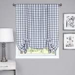 GoodGram Buffalo Check Plaid Gingham Tie Up Window Single Curtain Shade