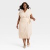 Women's Short Sleeve Wrap Waist Midi Shirtdress - Universal Thread™ - 3 of 3