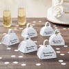Blue Panda 12 Pack Metal Cow Bells for Football Games, White Noise Makers for Sporting Events, 3 x 2.8 x 2.5 in - 4 of 4