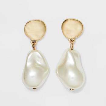 Pearl Drop Earrings - A New Day™ Gold