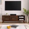 Dexmalle Wood 59 Inch Mid Century Modern Rattan TV Stand for 65 Inch TV - 2 of 4