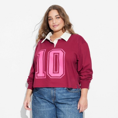 Women's Rugby 10 Graphic Sweatshirt - Red