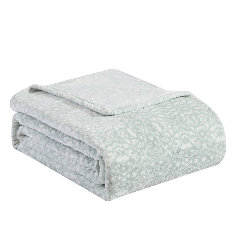 Organic Cotton Patterned Bed Blanket Blue - Tommy Bahama, 1 of 7