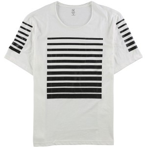 I.N.C International Concepts Mens Striped Graphic T-Shirt, White, Small - 1 of 1