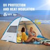 MaseiKar UPF 50+ Beach Tent Sun Shelter for 3/4 Person, Portable Beach Cabana Tent - 3 of 4