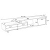 Kumasinova 70" Chic TV Console with 2 Drawers&1 Cabinet for TV up to 100",Stylish MDF Material Entertainment Center TV Stand for Living Room - 3 of 4
