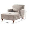 VANOMi 37.8’’W Modern Upholstered Chaise Lounge - 4 of 4