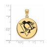 Black Bow Jewelry 14k Yellow Gold Plated Sterling Silver Pittsburgh Penguins NHL Large Pendant - 2 of 3