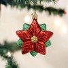 Old World Christmas Glass Blown Christmas Ornament, Poinsettia Star - 2 of 2