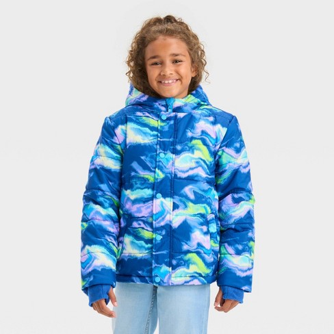 Cat & Jack Toddler Girls' Long Sleeve Reversible Puffer Jacket