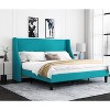 Allewie Bed Frame, Platform Bed Frame with Upholstered Headboard, Modern Deluxe Wingback, Wood Slat Support, Mattress Foundation - 2 of 4